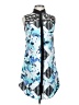 Peter Pilotto for Target 100% Polyester Graphic Blue Cocktail Dress Size XS - photo 1