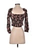 Zara Black 3/4 Sleeve Blouse Size S - photo 2