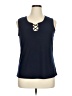 Diana Belle Blue Sleeveless Blouse Size XL - photo 1