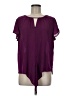 West Kei 100% Polyester Purple Short Sleeve Blouse Size M - photo 1