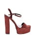 so Me Color Block Burgundy Orange Sandals Size 6 - photo 1