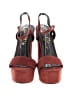 so Me Color Block Burgundy Orange Sandals Size 6 - photo 2