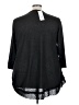 NY Collection 100% Polyester Black 3/4 Sleeve Top Size 3X - photo 2