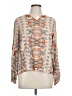 Shein 100% Viscose Orange Long Sleeve Blouse Size 12 - photo 1