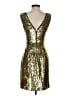Nicole Miller 100% Polyester Metallic Gold Cocktail Dress Size 0 - photo 2