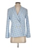 J. McLaughlin Checkered-gingham Blue Blazer Size 2 - photo 1