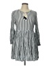 Forever 21 Stripes Gray Casual Dress Size L - photo 1