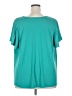Lane Bryant 100% Polyester Teal Short Sleeve Blouse Size 18 - 20 Plus - photo 2
