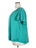 Lane Bryant 100% Polyester Teal Short Sleeve Blouse Size 18 - 20 Plus - photo 5