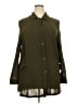 Selection de Givenchy Green 3/4 Sleeve Button-Down Shirt Size 20 - photo 1