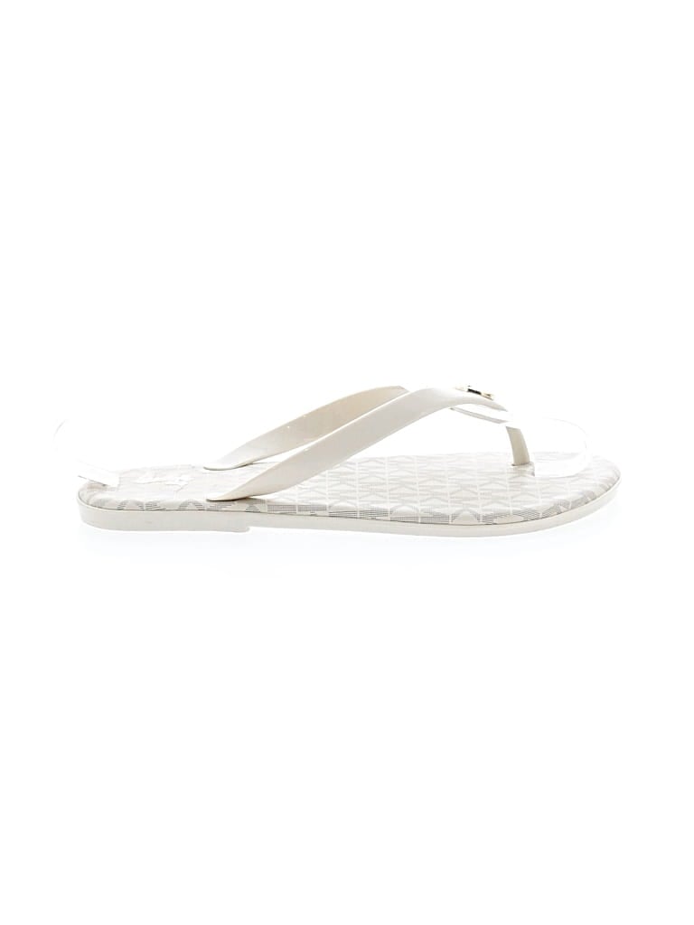 Pre-owned Michael Michael Kors Flip Flops In White