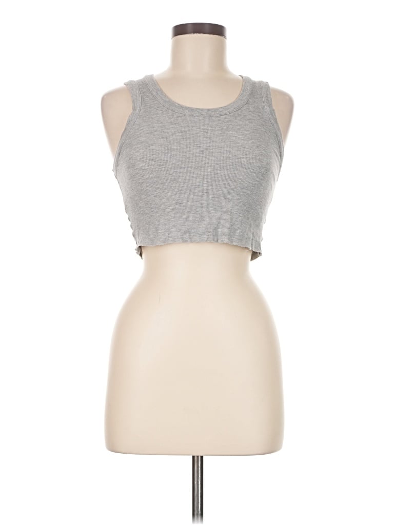 Pre-owned Agolde Tank Top Gray Halter Neckline Tops