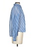 Dizzy Lizzy 100% Polyester Stripes Blue Long Sleeve Blouse Size S - photo 4