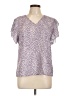 Shein 100% Polyester Purple Short Sleeve Blouse Size L - photo 1
