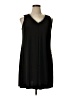 MSK Solid Black Casual Dress Size XL (petite) - photo 1