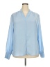Unbranded 100% Polyester Blue Long Sleeve Blouse Size 2XL - photo 1