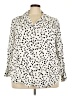 Torrid 100% Rayon Polka Dots Ivory Long Sleeve Blouse Size 4X Plus (4) - photo 1