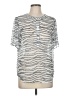 Vince Camuto 100% Polyester Animal Print Silver Short Sleeve Blouse Size M - photo 1