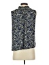Ann Taylor LOFT 100% Polyester Paisley Blue Sleeveless Blouse Size S - photo 2