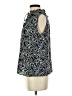 Ann Taylor LOFT 100% Polyester Paisley Blue Sleeveless Blouse Size S - photo 5