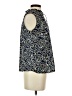 Ann Taylor LOFT 100% Polyester Paisley Blue Sleeveless Blouse Size S - photo 4