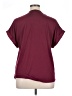 Truself Animal Print Burgundy Short Sleeve Blouse Size XL - photo 2