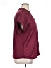 Truself Animal Print Burgundy Short Sleeve Blouse Size XL - photo 4