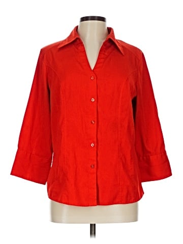 Cato 3/4 Sleeve Button-Down Shirt (view 1)