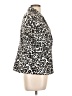Elementz Animal Print Ivory Short Sleeve Blouse Size L - photo 4