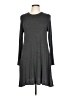 Elan Solid Gray Casual Dress Size L - photo 1