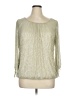 Sara Michelle 100% Polyester Metallic Silver 3/4 Sleeve Blouse Size XL - photo 1