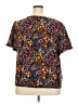 Shein Curve Floral Black Short Sleeve Blouse Size 18 Plus (3) - photo 2