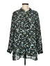 J.Jill 100% Polyester Floral Blue 3/4 Sleeve Blouse Size M - photo 1