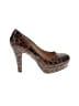 Madden Girl Animal Print Brown Heels Size 8 1/2 - photo 1