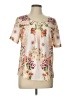 Made With Love Ivory Short Sleeve Blouse Size L - photo 1