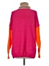 Shein Color Block Orange Turtleneck Sweater Size 6 - photo 2