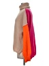 Shein Color Block Orange Turtleneck Sweater Size 6 - photo 5