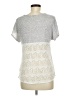 Ella Moss Tweed Silver Short Sleeve T-Shirt Size M - photo 2