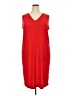 Roaman's Solid Red Casual Dress Size 20W - photo 1
