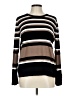 Investments Stripes Brown Pullover Sweater Size L - photo 1