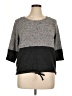 Vintage Rose Color Block Gray Pullover Sweater Size XL - photo 1