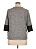 Vintage Rose Color Block Gray Pullover Sweater Size XL - photo 2