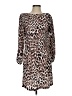 CATHERINE Catherine Malandrino 100% Polyester Animal Print Brown Casual Dress Size S - photo 1