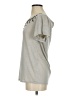 BAROK Silver Short Sleeve Blouse Size XS - photo 5