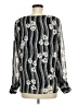 Express 100% Polyester Silver Long Sleeve Blouse Size M - photo 2