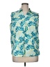 Basic Editions Teal Sleeveless Button-Down Shirt Size XL - photo 1