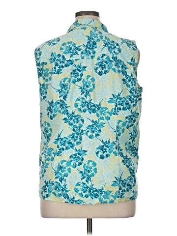 Basic Editions Sleeveless Button-Down Shirt (view 2)