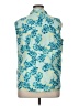Basic Editions Teal Sleeveless Button-Down Shirt Size XL - photo 2