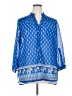 Live 4 Truth 100% Polyester Blue 3/4 Sleeve Blouse Size 2X - photo 1