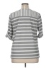 Ava James Stripes Gray 3/4 Sleeve Blouse Size XL - photo 2